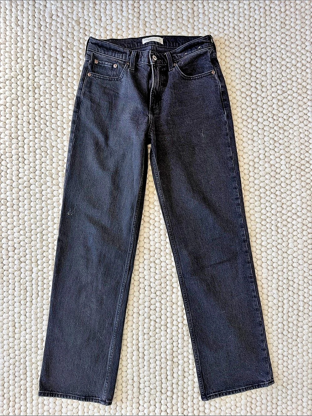 Abercrombie & Fitch Baggy Low Rise Black Jeans Size 26| 2L Like New